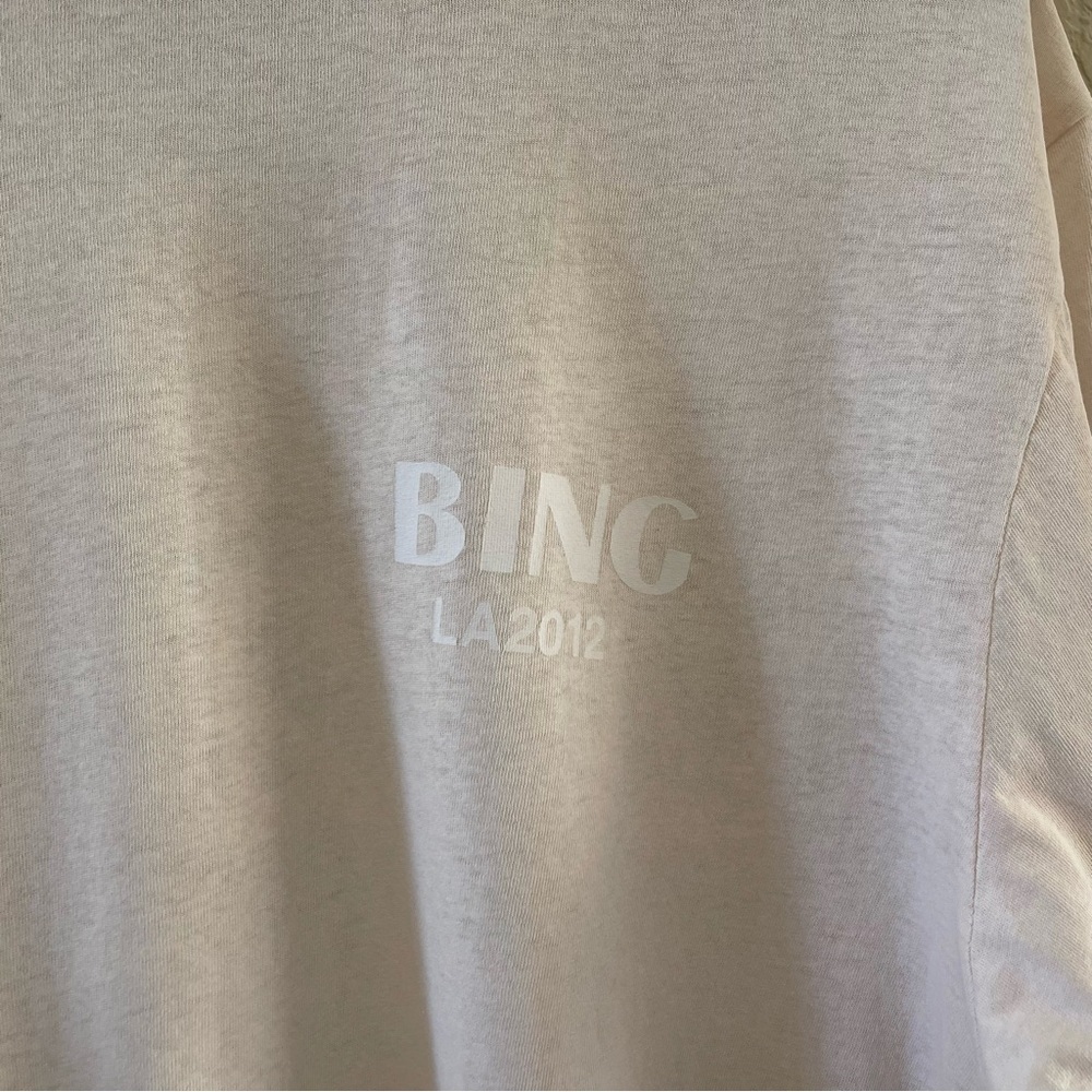 Anine Bing Top Wes Tee Oversized LA 2012 Organic Cotton Street Designer Pink L - Picture 5 of 12